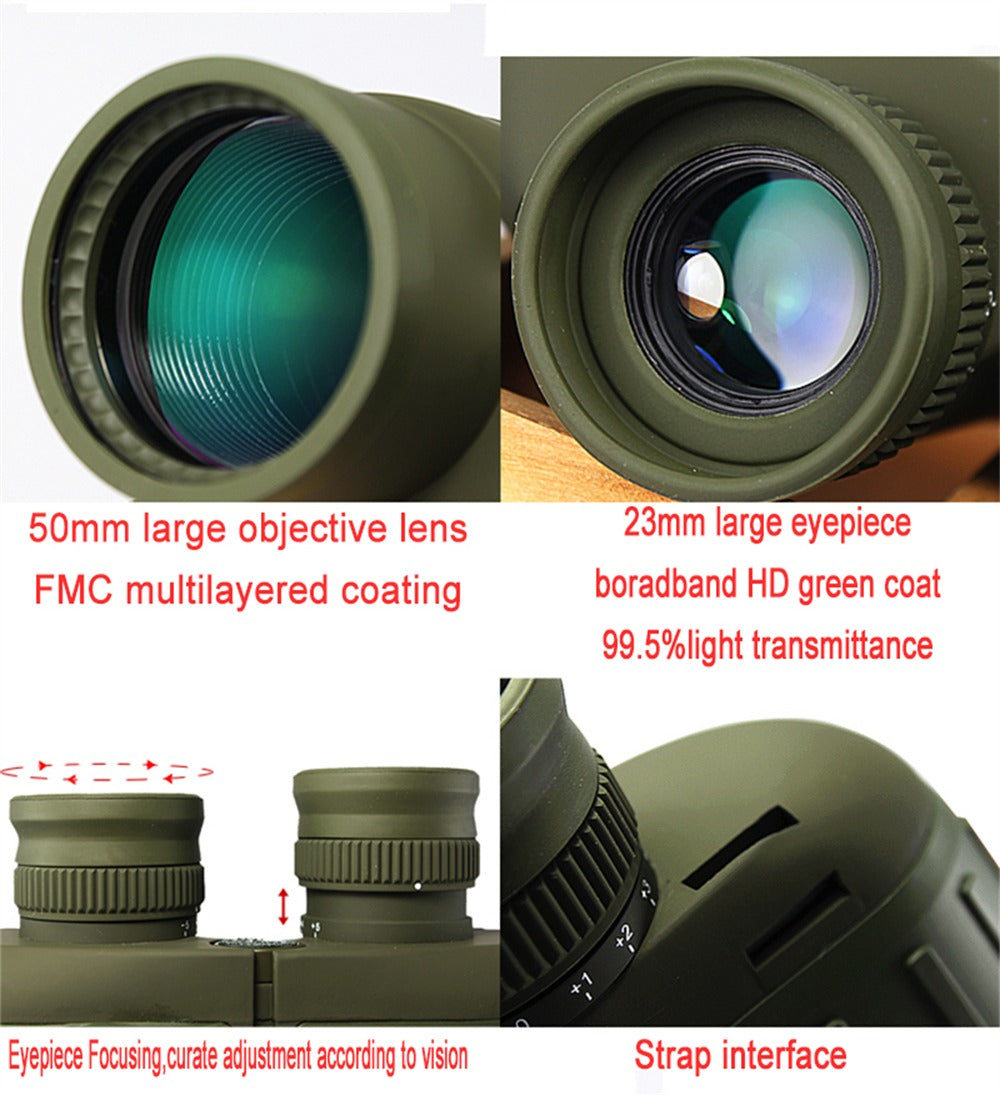 APEXEL HD 10X50 High Power Binoculars with Rangefinder Compass for Hunting Boating Bird Watching Nitrogen Floating Waterproof APEXEL 