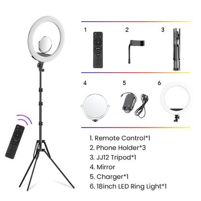 18 Inch Ring Light With 2.1M Extendable Tripod APEXEL 