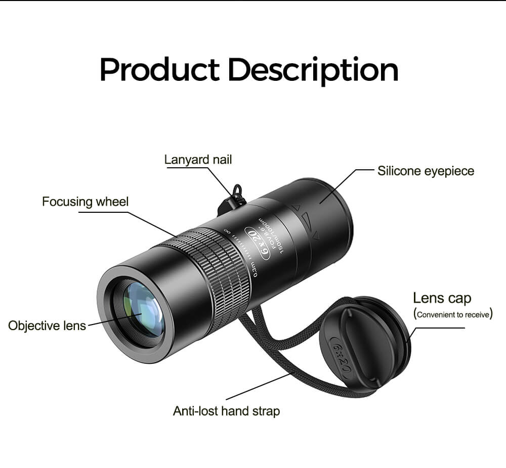 Apexel 6X HD Close Focus Monocular Telescope APEXEL 