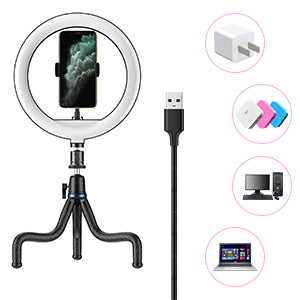 Apexel 10 Inch LED Ring Light With Flexible Tripod and Phone Holder APEXEL 