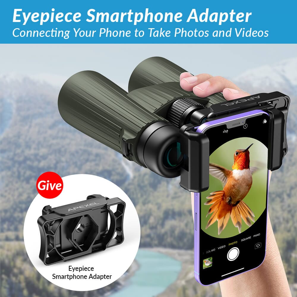 Apexel BR001 High-Powered 12X50 Binoculars With Smartphone Adapter APEXEL 