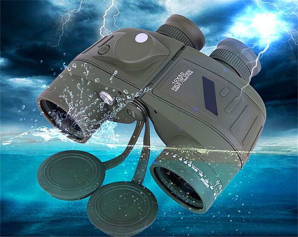 APEXEL HD 10X50 High Power Binoculars with Rangefinder Compass for Hunting Boating Bird Watching Nitrogen Floating Waterproof APEXEL 