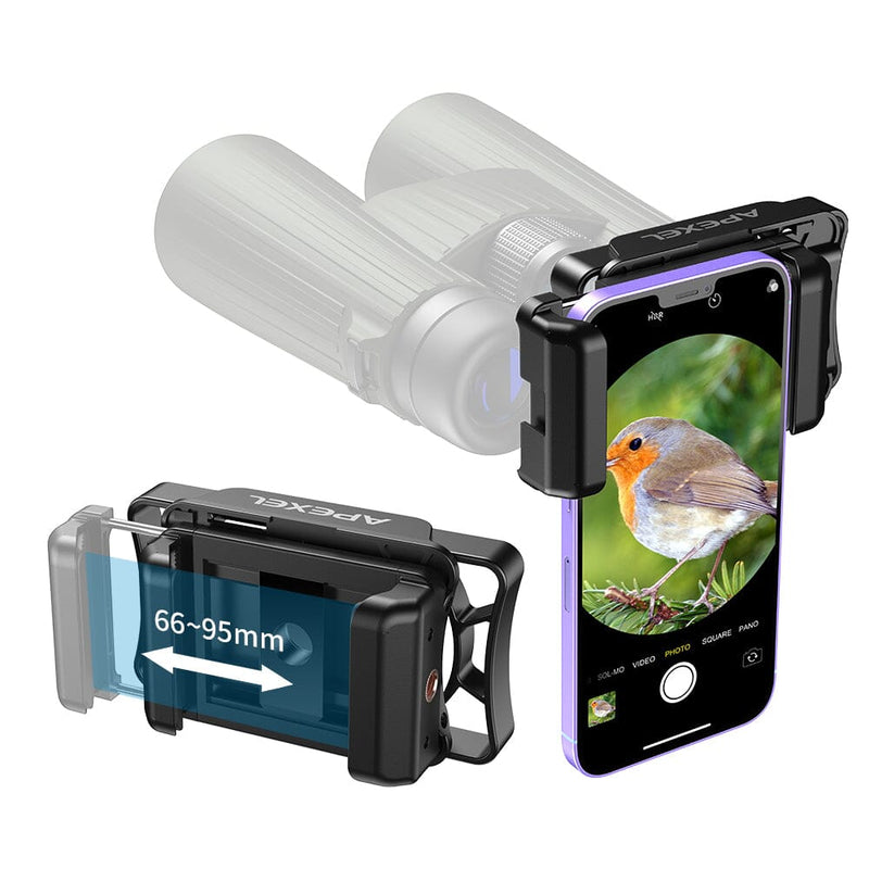 Apexel Universal Smartphone Adapter Holder Clip for Binoculars,Monoculars,Microscope,Telescope,Spotting Scopes Mobile Photography Accessories APEXEL 