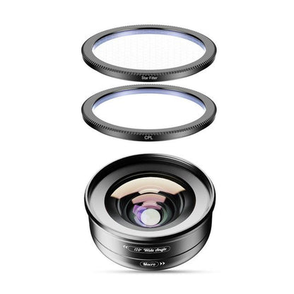 Universal Clip Optical HD Mobile Phone Camera Wide Angle Macro 2in1 Lens Kit Mobile Photography Accessories APEXEL Lens with CPL & Star Filter 