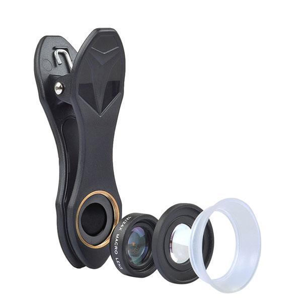 2 in 1 12x/24x Super Camera Macro Lens with Universal Clip for Mobile Phone APEXEL 