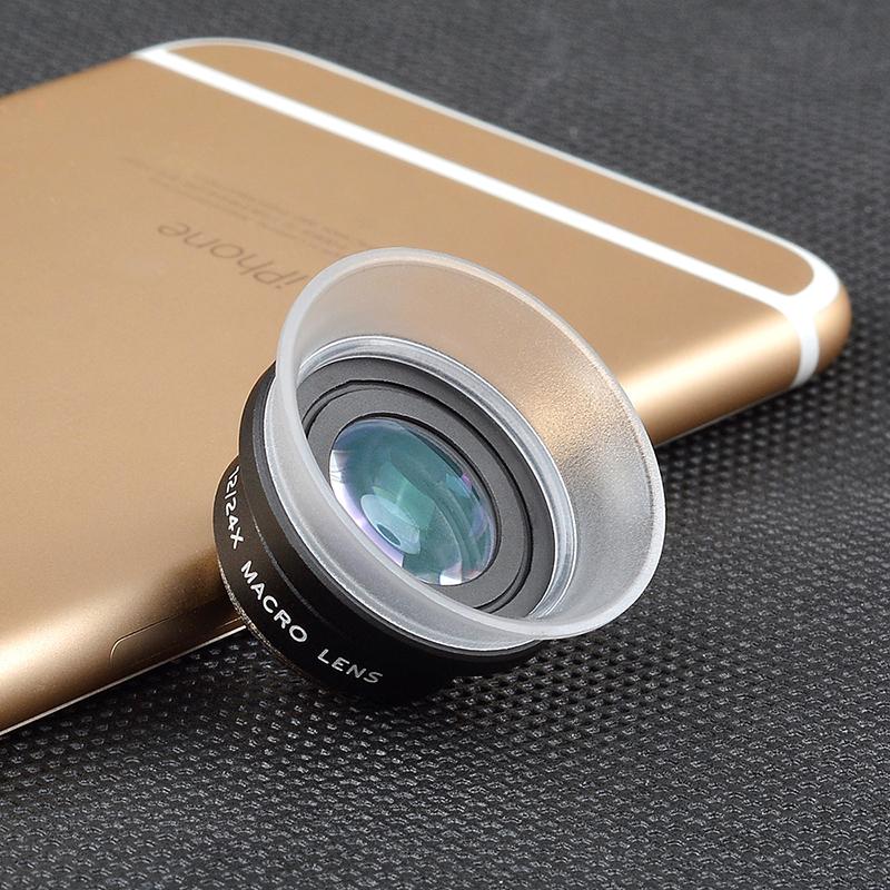 2 in 1 12x/24x Camera Macro Lens with Universal Clip for Mobile Phone APEXEL 