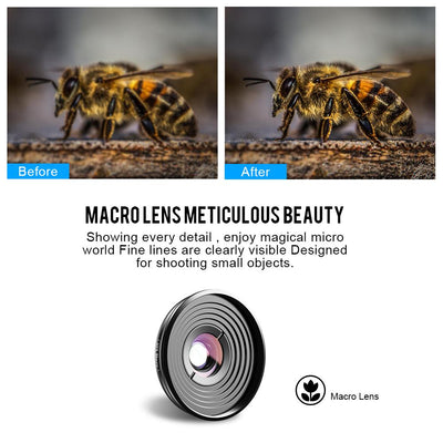 Dual Camera Clip HD 10x makroobjektiv til mobiltelefon APEXEL 