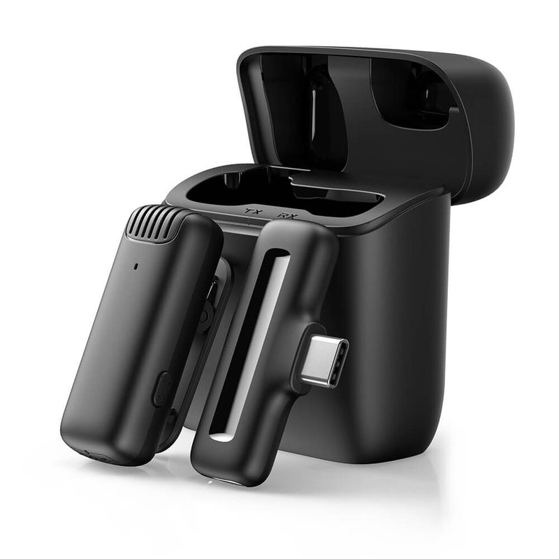 Apexel J13 3-In-1 Wireless Microphones with Smart Charging Case APEXEL One-on-one With Lightning Receiver 