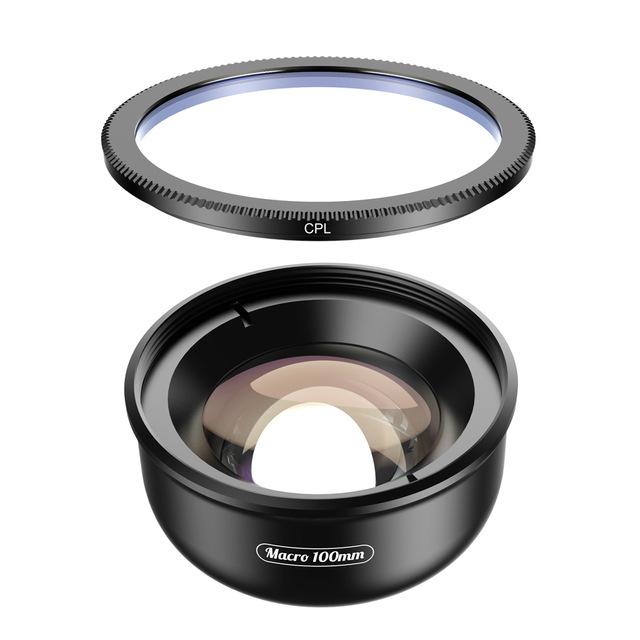 High Quality 100mm HD Phone Camera Super Macro Lens APEXEL Macro+CPL 