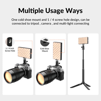 CRI95+ Dimmable Pocket Video Vlog RGB LED Light APEXEL 