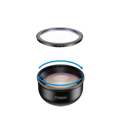 Universal Clip 2x Portrait Telephoto Lens for iPhone APEXEL Telephoto Lens with Star Filter 