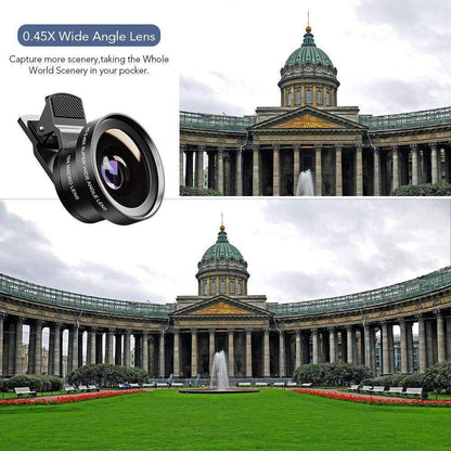 Phone Lens Kits 0.45X Wide Angle Macro 37/52mm CPL ND32 Full Color Filter Mobile Photography Accessories APEXEL 