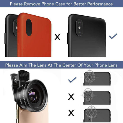 Phone Lens Kits 0.45X Wide Angle Macro 37/52mm CPL ND32 Full Color Filter Mobile Photography Accessories APEXEL 