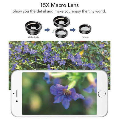 Phone Lens Kits 0.45X Wide Angle Macro 37/52mm CPL ND32 Full Color Filter Mobile Photography Accessories APEXEL 