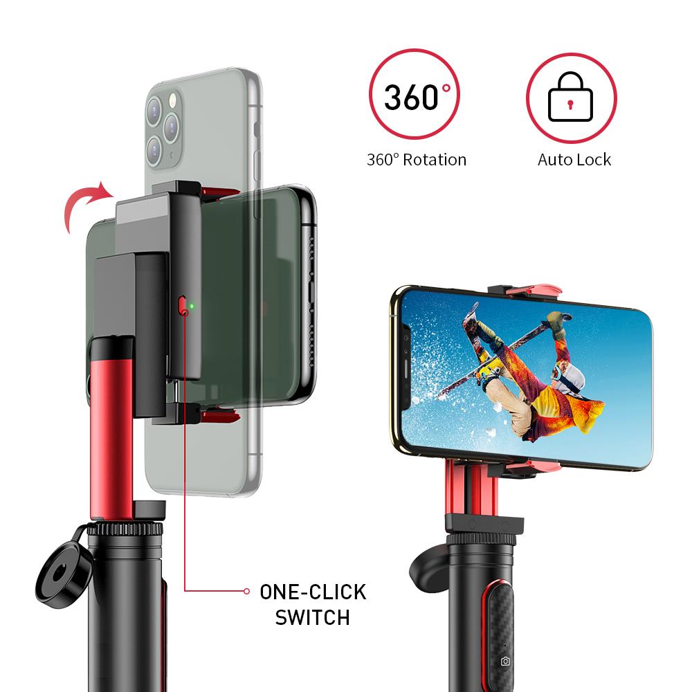 Extendable Phone Selfie Stick Gimbal Stabilizer Mobile Photography Accessories APEXEL 
