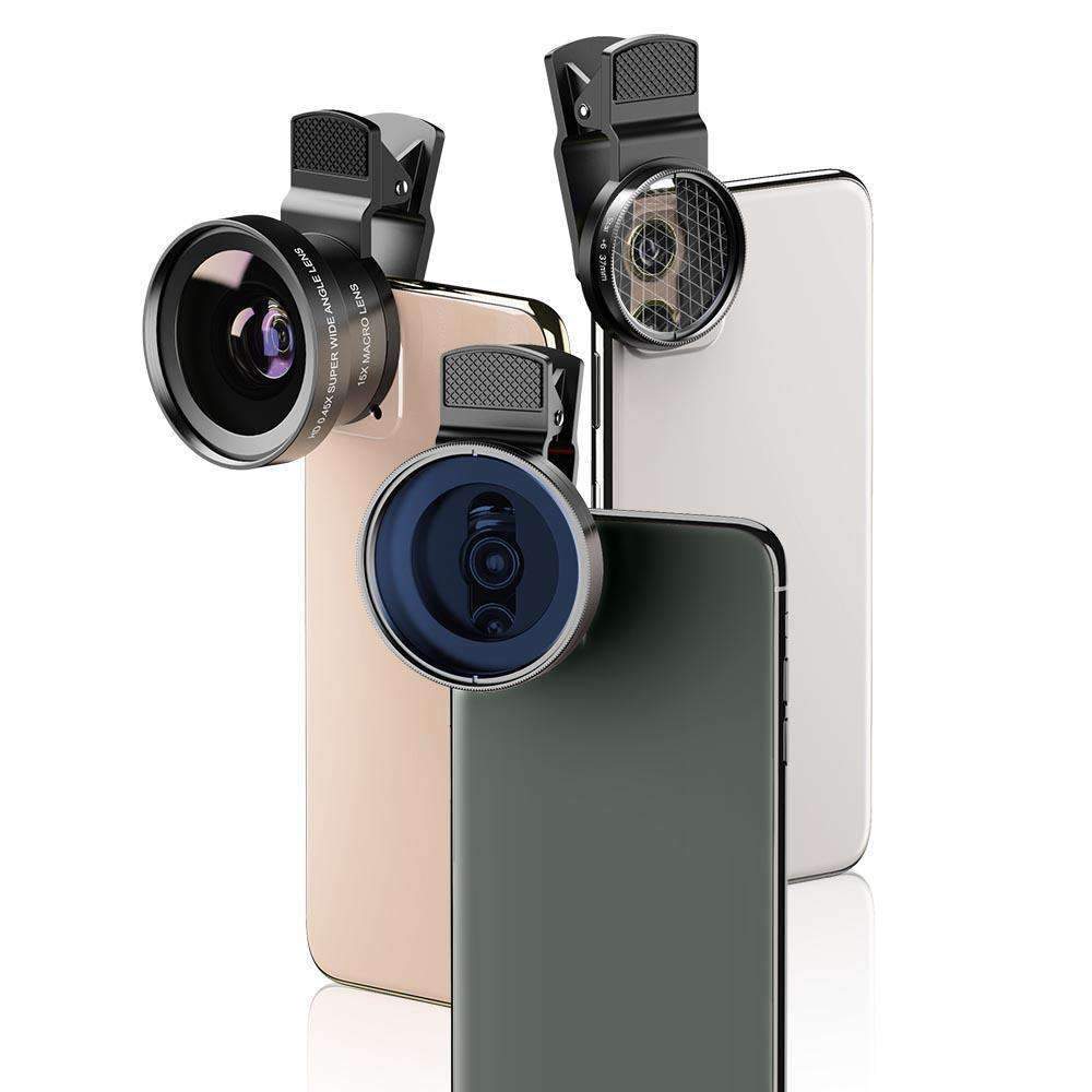 Phone Lens Kits 0.45X Super Wide Angle Macro 37/52mm CPL ND32 Grad Color Filter Mobile Photography Accessories APEXEL 