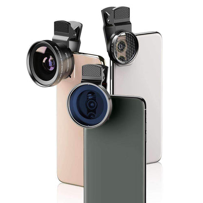Phone Lens Kits 0.45X Super Wide Angle Macro 37/52mm CPL ND32 Grad Color Filter Mobile Photography Accessories APEXEL 