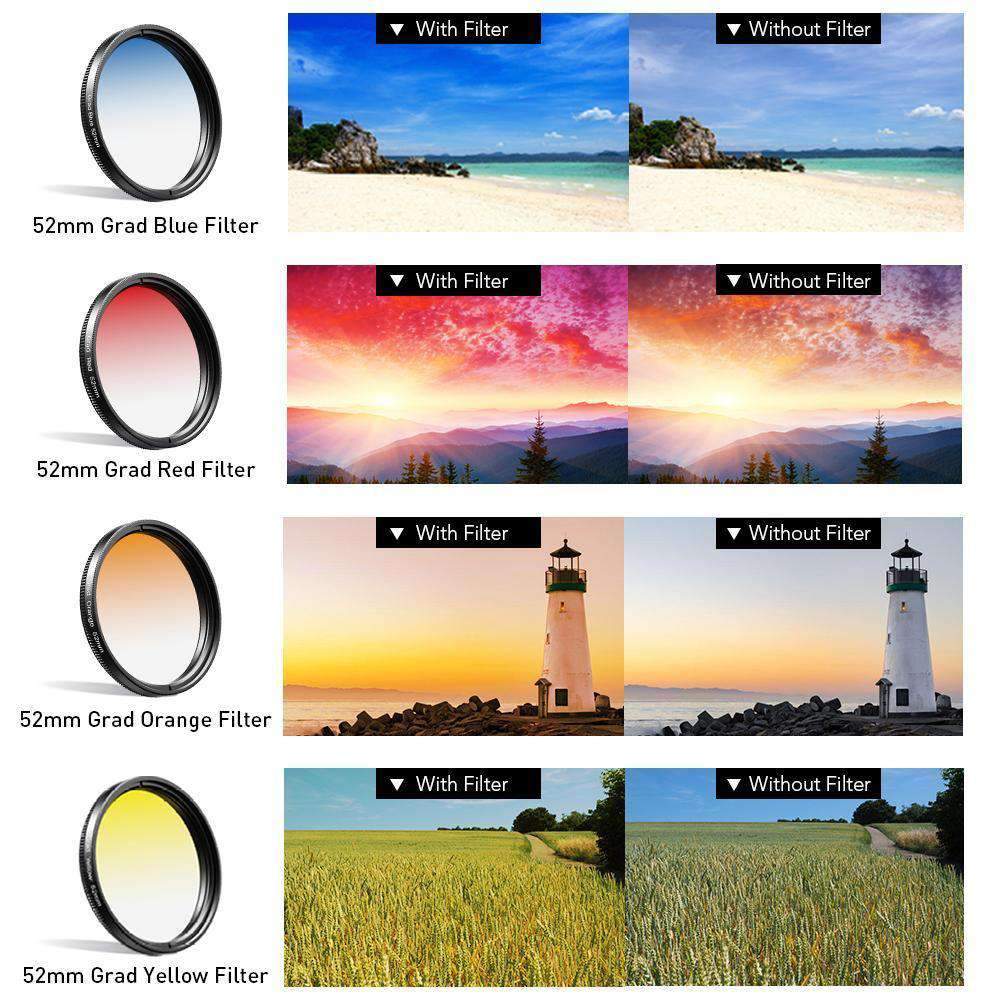 Phone Lens Kits 0.45X Super Wide Angle Macro 37/52mm CPL ND32 Grad Color Filter Mobile Photography Accessories APEXEL 