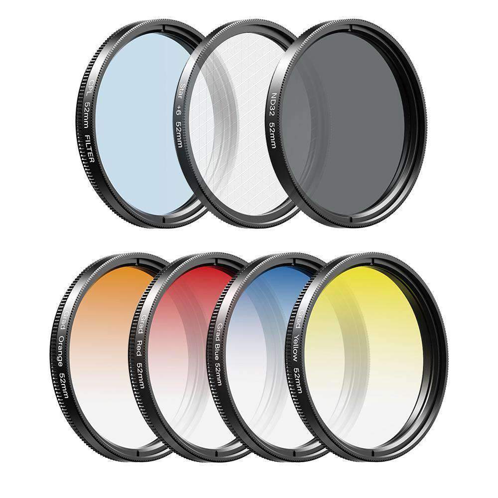 Lens Filter, Multi Layer Nano Coating Clear Waterproof Aluminum Alloy 52mm  Lens Filter For Gradient Grey,Gradient Green,Gradient Red,Gradient Orange